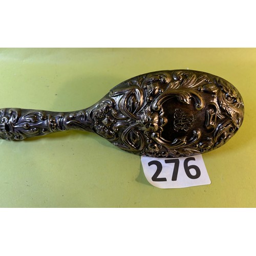 276 - Antique hallmarked silver hairbrush