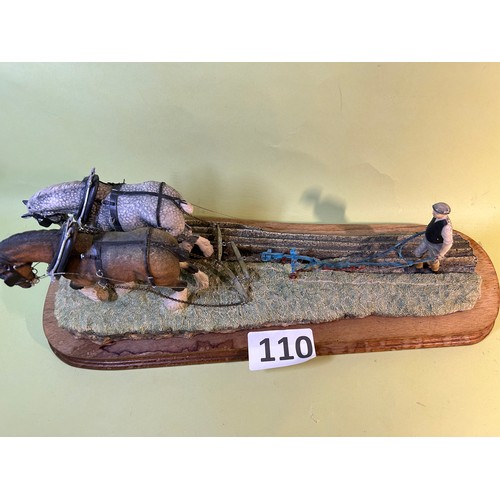 110 - Ornament - ploughing scene