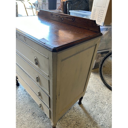 112 - Oak chest of drawers - 100 x 91 x 50cm approx.