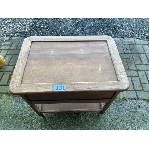 131 - Wheeled sewing box - 64 x 69 x 49 cm approx.