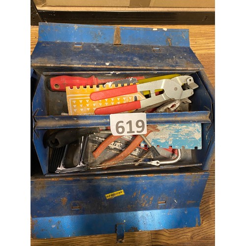 619 - Tool box and contents