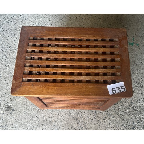 635 - Teak laundry box