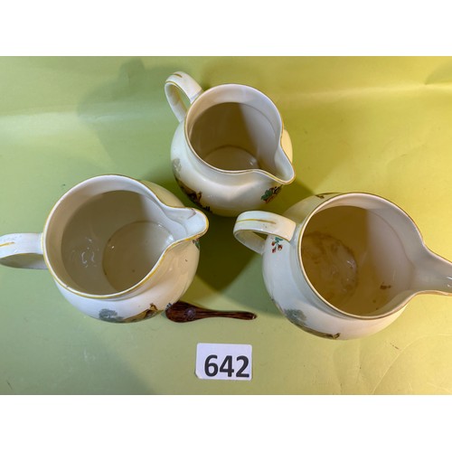 642 - Trio of Bersley Ware jugs