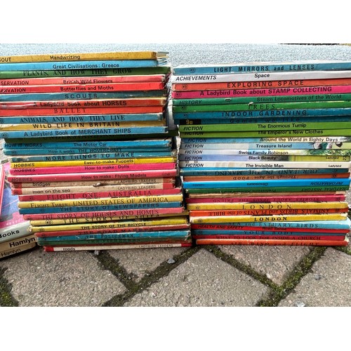 735 - Selection of vintage books, VHS tapes etc and large selection of ladybird books