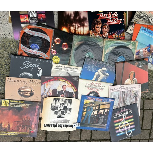 748 - Large collection of LP records.