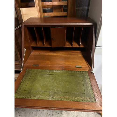 51 - Writing bureau - arts and crafts style- with two drawers - 106cms (H) x 61cms (W) approx.