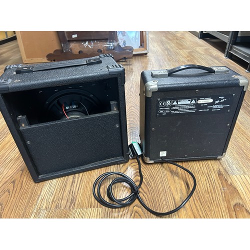 768 - Squier SP.10 Combo amp and overdrive switch - vendor advises works well. Additional spare 20 WATT sp... 