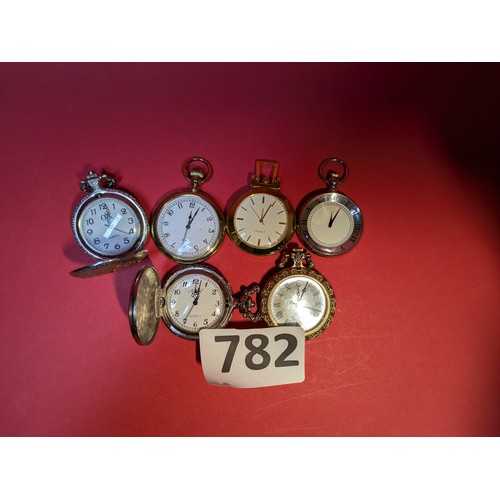 782 - 6 x pocket watches - vendor states in working order