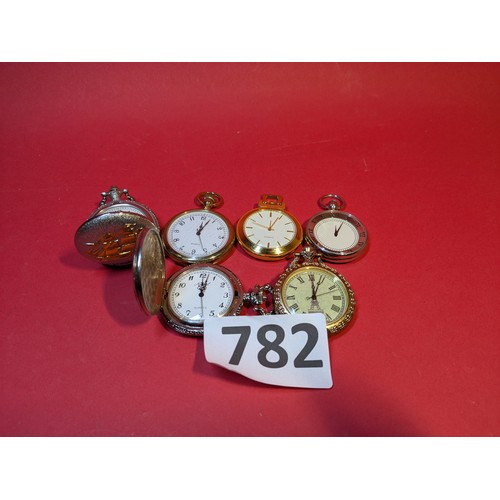 782 - 6 x pocket watches - vendor states in working order