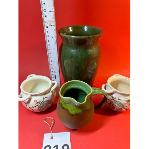 810 - Various glazed Barnstable pottery items