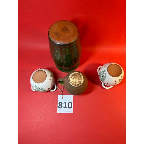 810 - Various glazed Barnstable pottery items