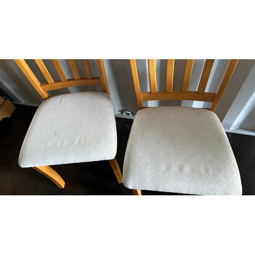 24 - 2 x dining chairs with padded seats