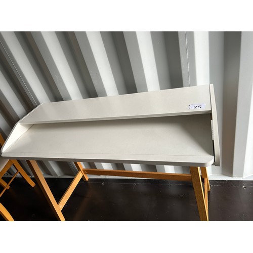 25 - Modern desk - 84cms (W) x 49cms  x 53cm approx.