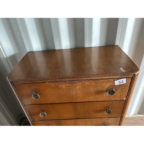 32 - Chest of drawers - 110cms(H) x 85cms(W) x 46(D)cms approx.