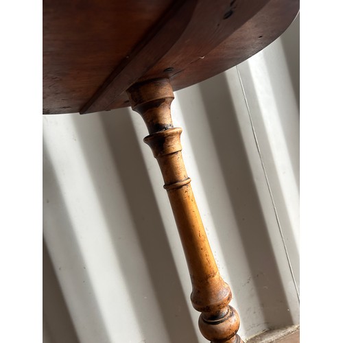 33 - Tripod based circular occasional table - 74cms  x 42cms approx.