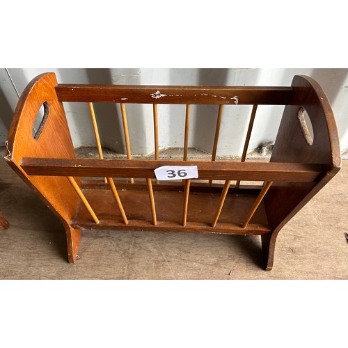 36 - Vintage magazine rack