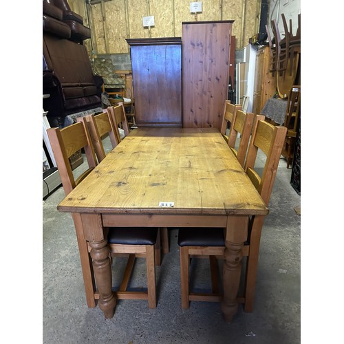 311 - Dining table & 6 chairs