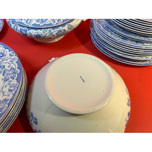 165 - Selection of Bramble blue and white china