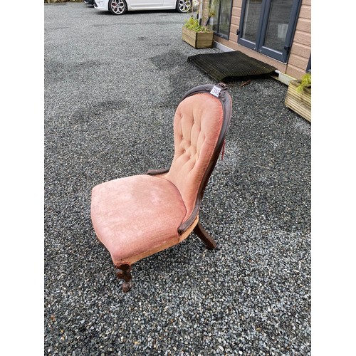 345 - Horse hair vintage nursing chair