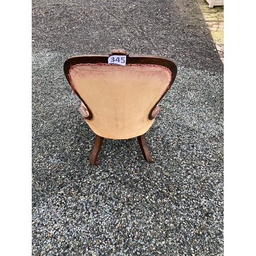 345 - Horse hair vintage nursing chair