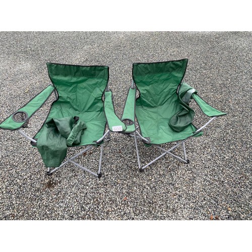 608 - 2 x  camping chairs and carry bags