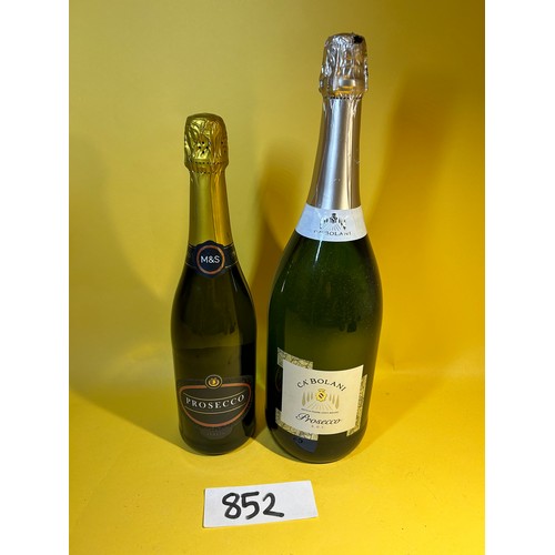 852 - 2 x bottles of prosecco