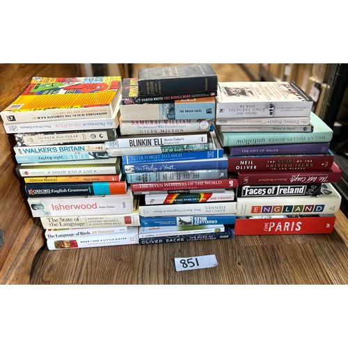 851 - Large selection of books