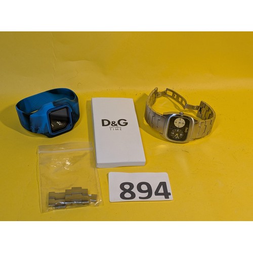 894 - Dolce & Gabbana + Quicksilver watches - needs new batteries