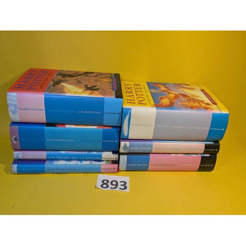 893 - Set of First edition Harry Potter books