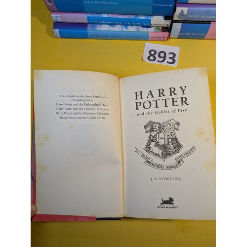 893 - Set of First edition Harry Potter books