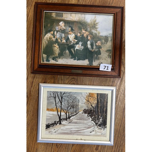 71 - 2 x framed pictures