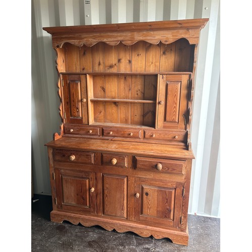 98 - Pine dresser 194cms(H) x 139cms(W) x 44cms(D)