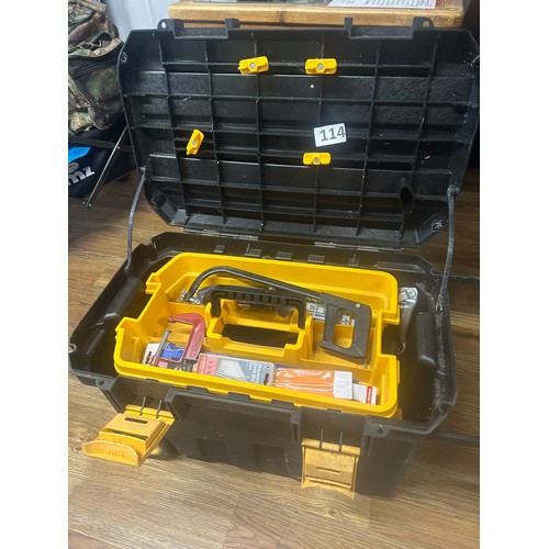 114 - Large tool box and contents