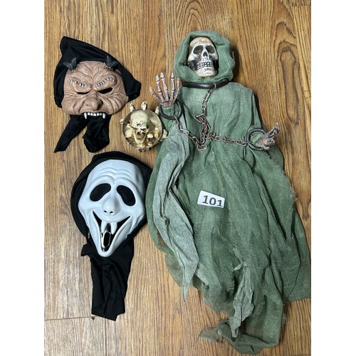 101 - Selection of Halloween masks etc