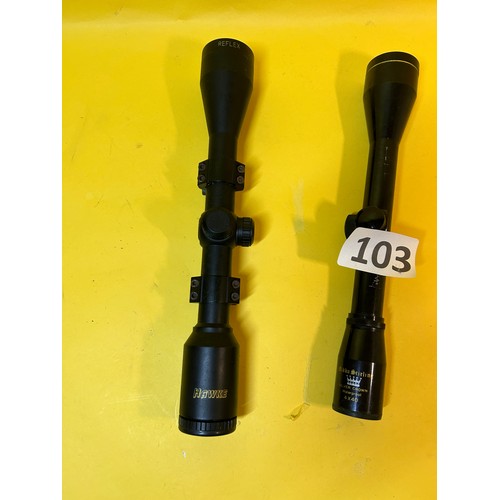 103 - 2 x scopes - Hawke Scope and 'Bush' muffler