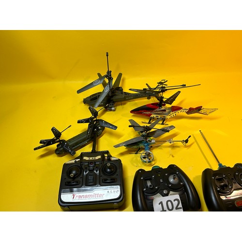 102 - Remote controlled helicopters etc - untested