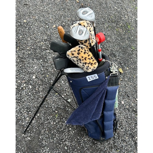 155 - Golf clubs and bag