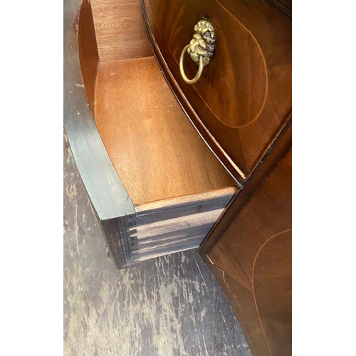 180 - Serpentine fronted sideboard - 142cms(W) x 51cms x 92cms approx.