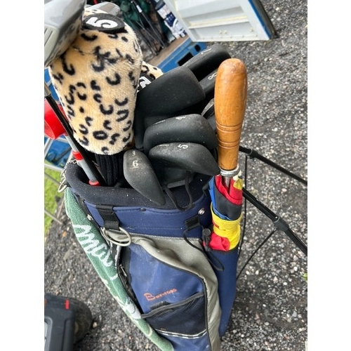 155 - Golf clubs and bag