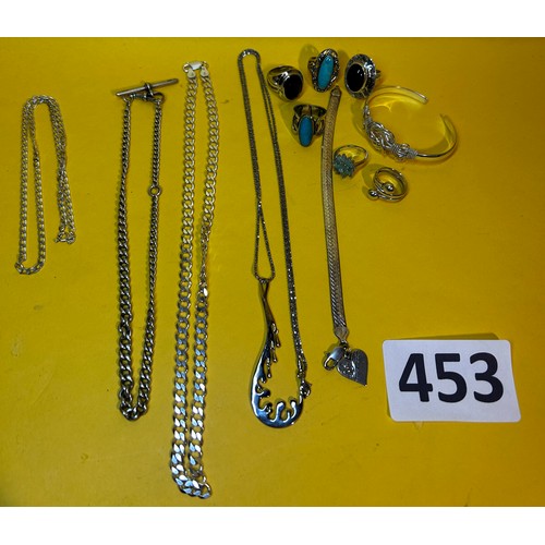 453 - Selection of silver 925 jewellery