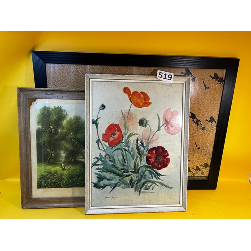 519 - Selection of framed prints