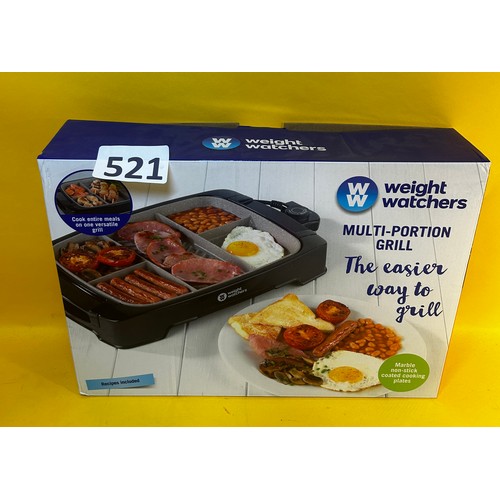 521 - Weight Watchers multi-portion grill - unused in box - PAT not function tested