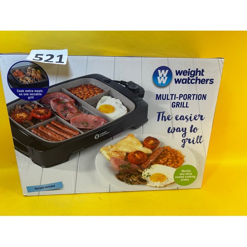 521 - Weight Watchers multi-portion grill - unused in box - PAT not function tested