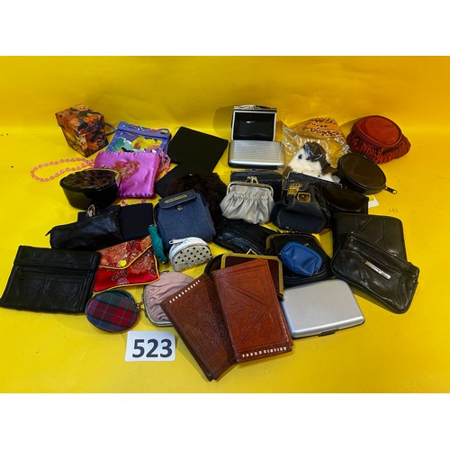 523 - Large selection of various purses - some new in box