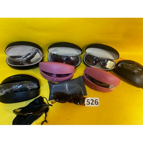 526 - Large selection of sunglasses