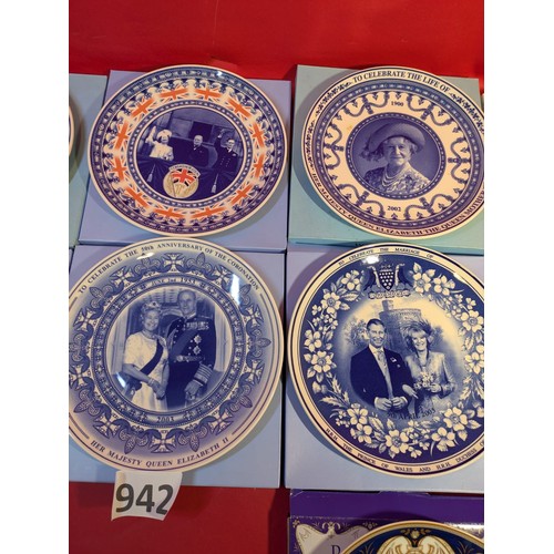 942 - Selection of mainly Wedgwood commemorative plates