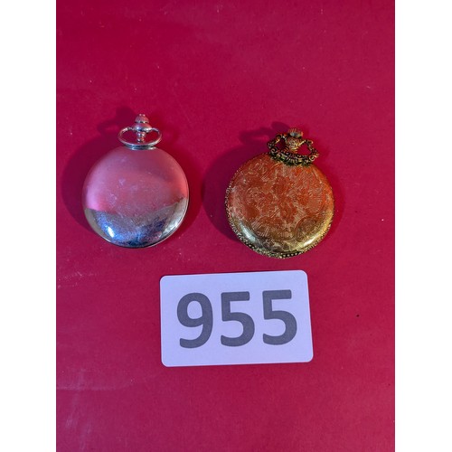 955 - 2 x pocket watches - vendor states working order