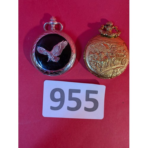 955 - 2 x pocket watches - vendor states working order