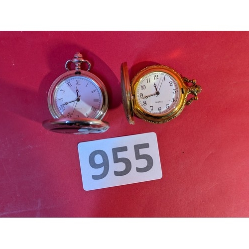 955 - 2 x pocket watches - vendor states working order