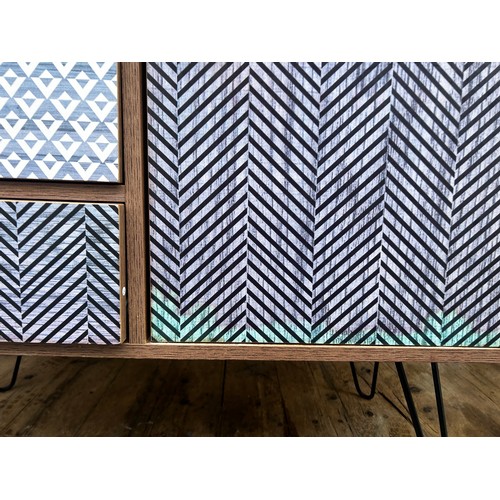 98 - Decorative sideboard unit - 86cms x 80cms x 39cms approx.